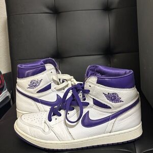 Jordan High-Top Sneakers - White and Purple